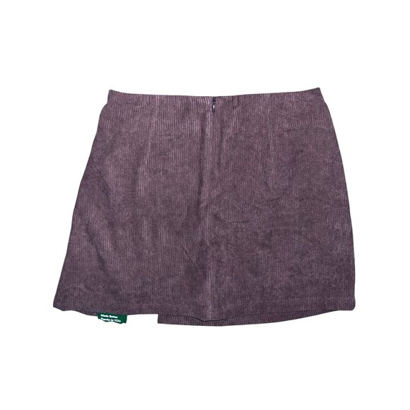 Halara High Waisted Back Zipper Split Hem 2-in-1 Corduroy Casual Skirt Sz XS Bro - Picture 6 of 9